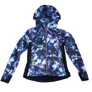 Nanette Lepore Play Blue Galaxy Tie-Dye Performance Jacket - Size M
